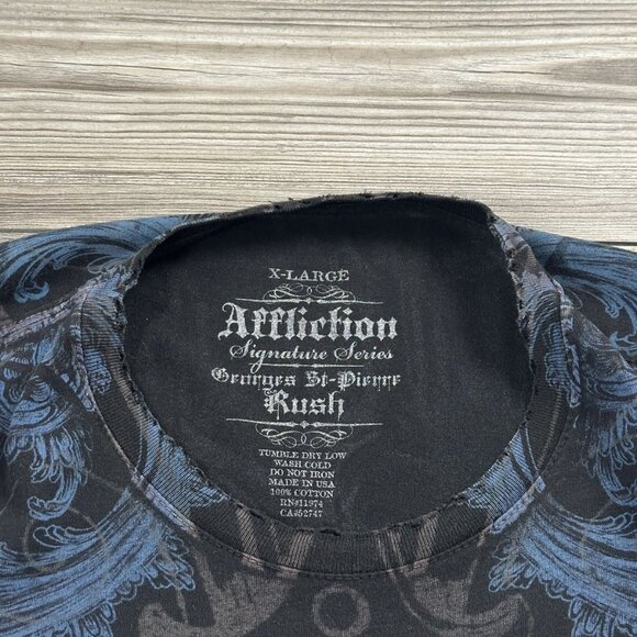 Crazy Vintage Y2K Affliction Rush Georges St-Pierre T Shirt - Picture 6 of 6